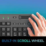 Adesso WKB-4450UB Wireless Keyboard with 104 Key Touchpad and Multi-OS USB Receiver Compatible with MacOS and Multimedia Hot Keys Volume Control with Scroll Wheel