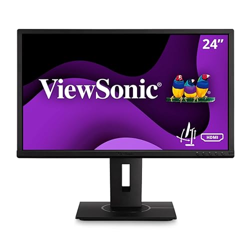 ViewSonic VG2240 22 Inch 1080p Ergonomic Monitor with Integrate USB Hub, HDMI, DisplayPort, VGA Inputs for Home and Office, Black 22-Inch (New Model)