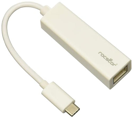 Rocstor Y10A173-W1 Premium USB-C to Gigabit Network Adapter - USB Type-C to Gigabit Ethernet 10/100/1000 Adapter – Compatible with Mac & PC – Plug & Play - USB 3.1-1 Port(s), White