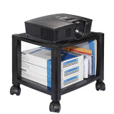 Kantek PS510 2-Shelf Mobile Printer Stand, Holds up to 75-Pounds, 17 x 13.25 x 14.13-Inches (Black)