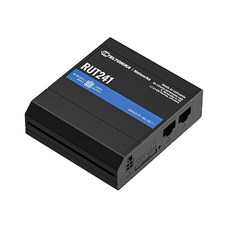 TELTONIKA RUT241 - Compact industrial 4G (LTE) router equipped with 2x Ethernet ports, WAN Failover