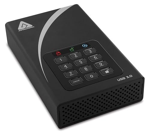 Apricorn Aegis Padlock 8 TB DT 256-Bit Encryption USB 3 Hard Drive (ADT-3PL256-8000)