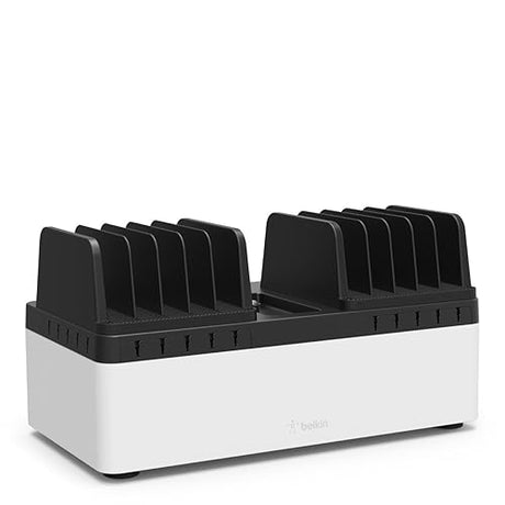 Belkin Store and Charge W/ Fixed Dividers - AC Classroom Charging Station for Laptops & Tablets Organization iPad Up To 10 Devices Including iPads, More