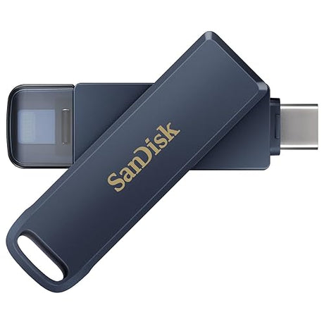 SanDisk 256GB Phone Drive for iPhone - The 2-in-1 USB for iPhone,iPad, and Computer - Flash Drive with Lightning and USB Type-C Connectors, Metallic Sky - SDIXD0N-256G-GN6NE