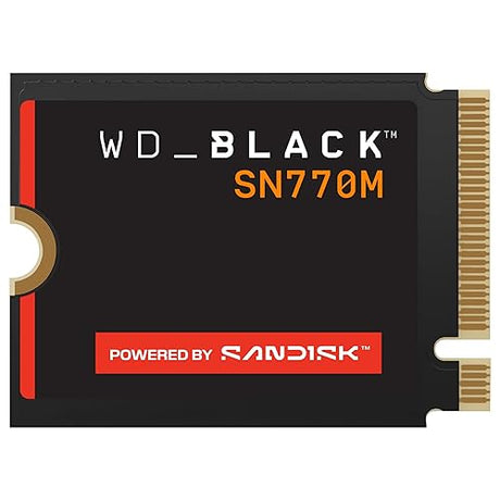 500GB WD_BLACK SN770M M.2 2230 NVMe SSD for Handheld Gaming Devices, Speeds up to 5,150MB/s, TLC 3D NAND, Great for Steam Deck and Microsoft Surface - WDBDNH5000ABK-WRSN