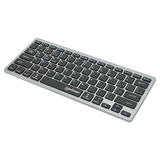 MANHATTAN Small Bluetooth Wireless Keyboard - Dual Modes of 2.4G + Bluetooth 4.2 - Connects Up to 3 Devices – Slim Mini Size – for Tablet, Mac, iPad, Android, Windows –3 Yr Mfg Warranty –180559