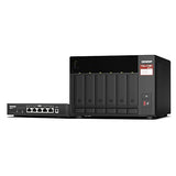 QNAP TS-673A 6-Bay AMD Ryzen Quad-Core 2.5GbE NAS with QSW-1105-5T 5-Port 2.5GbE Unmanaged Switch