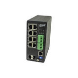 Transition Networks - SISPM1040-582-LRT - Transition Networks Managed Hardened Gigabit Ethernet PoE++ Switch - 8 Ports - Manageable - TAA Compliant - 4 Layer Supported - Modular - Optical Fiber,