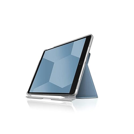 STM Studio Fitted Protective Case for Apple iPad (9th/8th/7th Gen) - Apple Pencil Storage, Lightweight, Magnetic Closure-to-Stand Cover - Blue (stm-222-383JU-03)