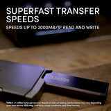 SanDisk Professional 0TB PRO-Blade Transport - Portable and Modular NVMe SSD, Up to 2000MB/s, USB-C, USB 3.2 gen 2x2, Solid State Drive - SDPM2NB-0000-GBAND