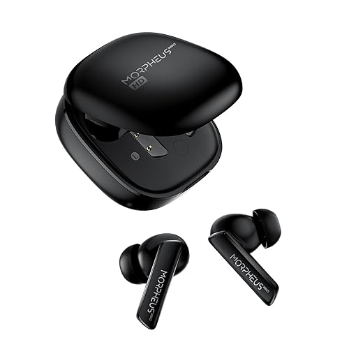 Morpheus 360 Pulse ANC Hybrid Active Noise Canceling Headphones TW7850HD, Bluetooth 5.3 Earbuds Headphones, 30H Playtime, 6 Microphones, High Definition Audio, Deep Bass, Pure Black