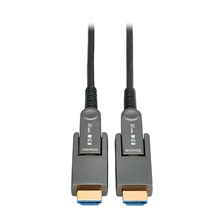 Tripp Lite Long Distance 8K HDMI Fiber Active Optical Cable (AOC), 66 Feet / 20 Meters, Detachable Connectors for Micro-HDMI, UHD 8K@60Hz, HDR, HDCP 2.3, Black, 3-Year Warranty (P568FMM-20M-8K6)
