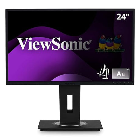 ViewSonic VG2448-PF 24 Inch IPS 1080p Ergonomic Monitor with Built-In Privacy Filter HDMI DisplayPort USB and 40 Degree Tilt, blue 24-Inch w/ Privacy Filter