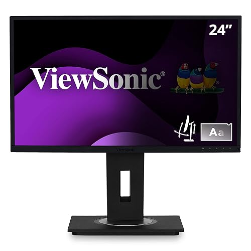 ViewSonic VG2448-PF 24 Inch IPS 1080p Ergonomic Monitor with Built-In Privacy Filter HDMI DisplayPort USB and 40 Degree Tilt, blue 24-Inch w/ Privacy Filter