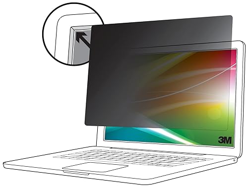 3M Bright Screen Privacy Filter for 14in Laptop, 16:9, BP140W9B