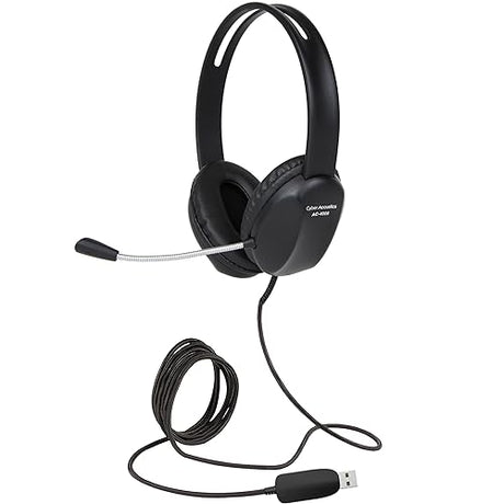 Cyber Acoustics Stereo USB Headset (AC-4006), Noise Canceling Microphone for PC & Mac, Perfect for Classroom or Home 1 Count (Pack of 1)