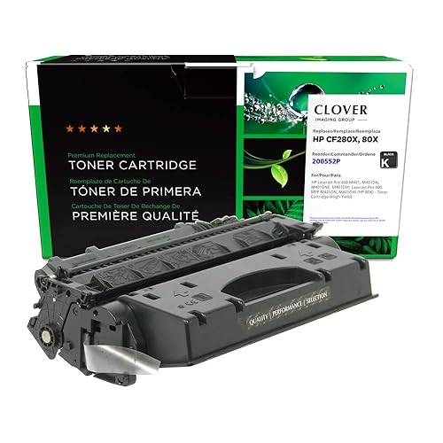 Clover Remanufactured Toner Cartridge Replacement for HP CF280X (HP 80X) | Black | High Yield