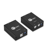 SIIG 4-Port USB 2.0 Extender Over CAT5e/6 Cable 264ft(80m) - Plug and Play, High Speed Transfer, for PC, Surveillance, Video Conference, Gaming (JU-EX0311-S1)