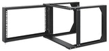 Intellinet 6U 19 2 Post Open Frame Server Wall Mount Rack - 180 Degree Gate Swing, Flatpacked, Antistatic Powder Coated Steel – for IT Network Equipment & AV Devices – 3 Yr Mfg Warranty – 716178 6U 2 Post - Flatpacked