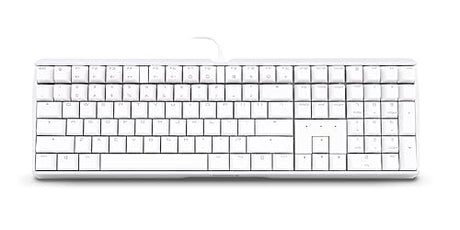 Cherry MX 3.0 S Wired Mechanical Gaming Keyboard. Aluminum Housing Built for Gamers w/MX Red Switches. RGB Backlit Color Display Over 16m Colors. from The Makers of MX. Full Size. Pure White. White W/Mx Red