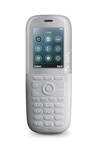 Poly - Rove 40 DECT IP Phone Handset - Wireless Ruggedized and Antimicrobial DECT Handset - Microban Technology - Connect to a Headset via Built-in Bluetooth and/or 3.5 mm - North America 84H77AA#ABA