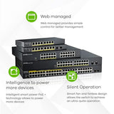 Zyxel 48-Port Gigabit Switch | Smart Managed | Rackmount with 2 SFP Ports | VLAN, IGMP, QoS GS1900-48