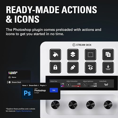 Elgato Stream Deck + White, Audio Mixer, Production Console and Studio Controller for Content Creators, Streaming, Gaming, with customizable touch strip dials and LCD keys, works with Mac and PC