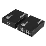SIIG 4-Port USB 2.0 Extender 492ft Over Cat6/ 7 Cable, Cat5e Cable up to 330ft, Plug and Play, High Speed Transfer, for PC, Surveillance, Video Conference, Gaming (JU-EX0411-S1)