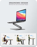 ALOGIC Elite Adjustable Laptop Stand, Ergonomic Riser Aluminium Design, Portable and Sturdy, Compatible with MacBook Pro, MacBook Air, Dell XPS, Chromebook and More.