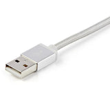 StarTech.com 6ft (1.8m) USB Multi-Charging Cable, USB to Lightning/USB-C/Micro-USB, Apple MFi Certified, Braided Charger Cord