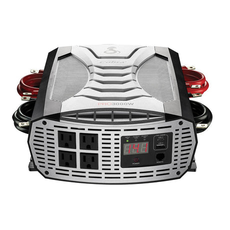 Cobra PRO 3000W - Professional Grade 3000 Watt Power Inverter Remote Controller Included - Black & Silver