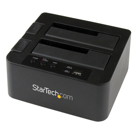 StarTech.com Dual Bay USB 3.0/ eSATA Hard Drive Duplicator Dock For 2.5 & 3.5 SATA SSD HDD With UASP (6Gbps) - Standalone Docking Station (SDOCK2U33RE)