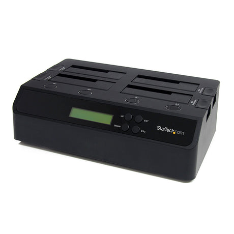 StarTech.com Digital Duplicators 4 Bay USB 3.0 Esata To SATA Standalone 1-3 HDD Hard Drive Duplicator Dock 2.5in. X 3.5in. Black