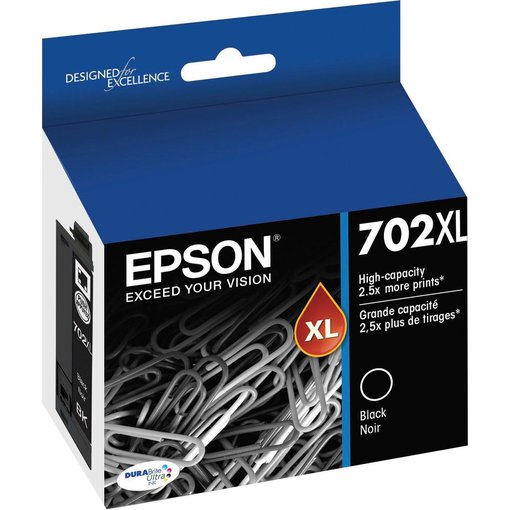 Epson T702XL120-S DURABrite Ultra Black High Capacity Cartridge Ink