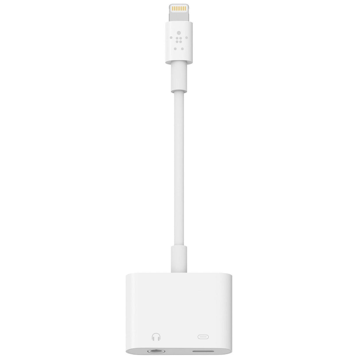 Belkin 3.5 mm Audio and Charge for iPhone and iPad Lightning Adapter - Lightning/Mini-phone Audio/Power/Data Transfer Cable for Headphone, Speaker, Microphone, Remote Control, Audio Device, iPhone, iPad, Notebook