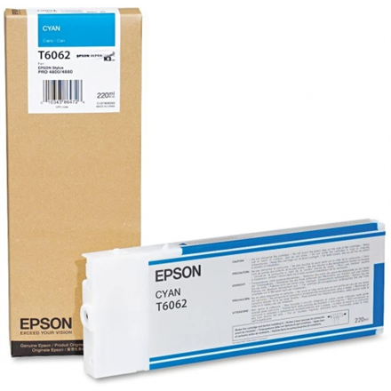 Epson Singlepack Cyan T606200 220 Ml Ink Cartridge