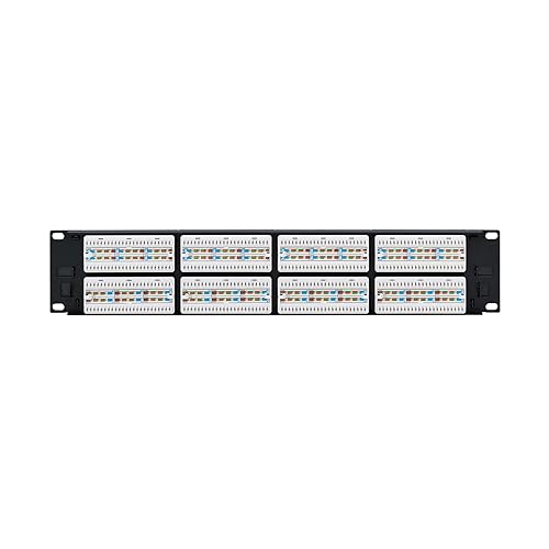Eaton Tripp Lite Series 48-Port Patch Panel for PoE Applications, Cat5/Cat5e/Cat6, Type 4 PoE++ (4PPoE), RJ45 Ethernet, 2U Rackmount, Black, TAA Compliant, Lifetime Manufacturer's Warranty (N252-P48)