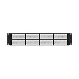 Eaton Tripp Lite Series 48-Port Patch Panel for PoE Applications, Cat5/Cat5e/Cat6, Type 4 PoE++ (4PPoE), RJ45 Ethernet, 2U Rackmount, Black, TAA Compliant, Lifetime Manufacturer's Warranty (N252-P48)