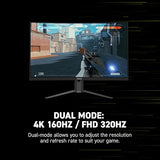 MSI MAG 321CUPDF 32-inch 3840 x 2160 (UHD) Gaming Monitor, 320Hz, Adaptive-Synch, HDMI, DisplayPort, VESA Mountable, Tilt, Height Adjustable, Speaker, 0.5ms, Black