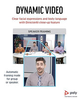 Poly (Plantronics + Polycom) Studio R30 4K Video Conference System (Plantronics) - Camera, Mic, Presenter Tracking, NoiseBlockAI, Framing Plug & Play Works w/Teams, Zoom More, Black USB Video Bar Small Room