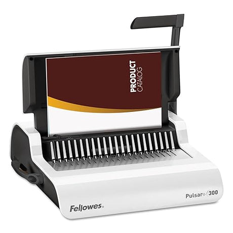 FELLOWES Pulsar+ Manual Comb Binding Machine with Binding Starter Kit (5006801-99) Pulsar Plus Single