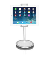 Aluratek Adjustable Desktop Smartphone & Tablet Stand, Holder for iPhone, Android, iPad, & Most Tablet Sizes (AUCH06F), Silver