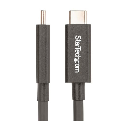 StarTech.com 6ft (2m) Active Thunderbolt 4 Cable - 40Gbps - 100W PD - 4K/8K Video - Thunderbolt Cable - Compatible w/USB4/DP Alt Mode, Thunderbolt 3, USB 3.2/Type-C (A40G2MB-TB4-CABLE)