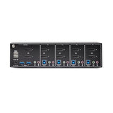 StarTech.com 4-Port Dual-Monitor DisplayPort KVM Switch, 4K 60Hz, 2X USB 5Gbps Hub Ports, 2X USB 2.0 HID Ports, Hotkey and Push-Button Switching, TAA Compliant (P4DD46A2-KVM-SWITCH)