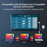 j5create ScreenCast 4K Max Wireless Display Adapter with Enhanced Antenna, Streaming Video & Audio from Mobile/Tablet/Laptop, Supports AirPlay/Miracast/Chromecast on Windows/MacOS/Android (JVAW76MAX)