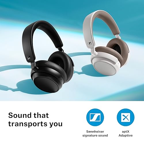 Sennheiser ACCENTUM Plus Wireless Bluetooth Headphones - Quick-Charge Feature, 50-Hr Battery Playtime, Adaptive Hybrid ANC, Sound Personalization, Touch Controls – White