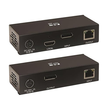 Tripp Lite DisplayPort Over Cat6 Ethernet Extender, Transmitter/Receiver Kit, Up to 230 Feet / 70 Meters, 4K@60Hz Video, 4:4:4, Power Over Cable, TAA Compliant, 1-Year Warranty (B127A-1A1-BDBDA)