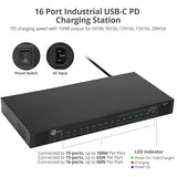 SIIG 16-Port Industrial USB-C PD Charging Station - 1000W - up to 10 USB-C 100W - up to 16 USB-C 60W (ID-US0C11-S1)