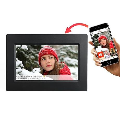 Supersonic SC-7110W 10-Inch Smart Photo Frame IPS Touch Screen with 8GB Memory, WiFi, App Control, Multi-Language Menus, and Auto-Rotation. Display, Share, and Cherish Memories Easily. (10-Inch) 7.7 x 10.5 x 1