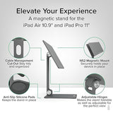 Plugable Magnetic Tablet Holder for iPad Pro 11 (1st/2nd/3rd/4th Gen, M2) iPad Air 10.9/11 (4th/5th Gen, M2), MagSafe Compatible, Portable Foldable 360° Rotating Stand (AMS-STAND11)